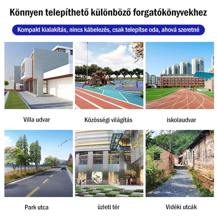 Napelemes kültéri LED udvarlámpa