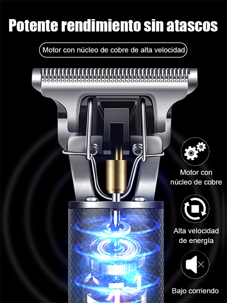 【Silencioso y sin atascos】Cortadora de pelo eléctrica para tallado y peinado con aceite