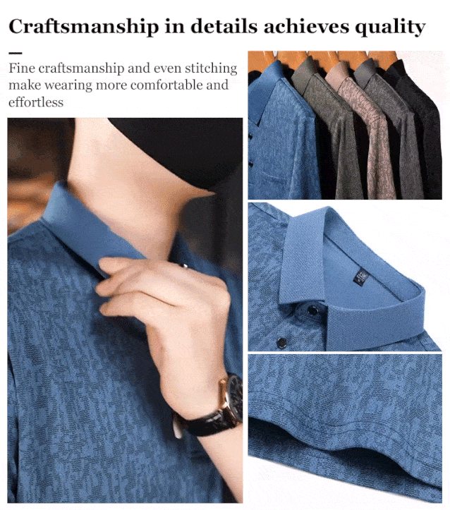 Casual Fashion Lapel Long Sleeve Polo Shirt