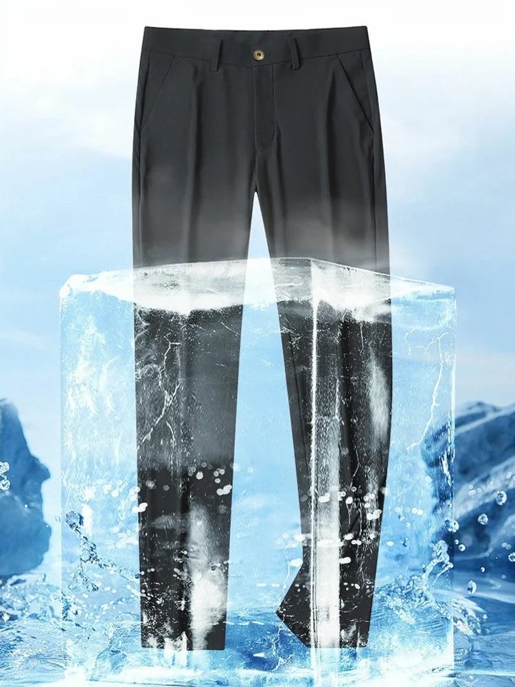 [호랑이 머리 자수] 루즈핏 스트레이트 스판 냉장고 슬랙스