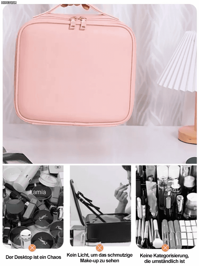 Led leuchte mit spiegel kosmetik-organisator