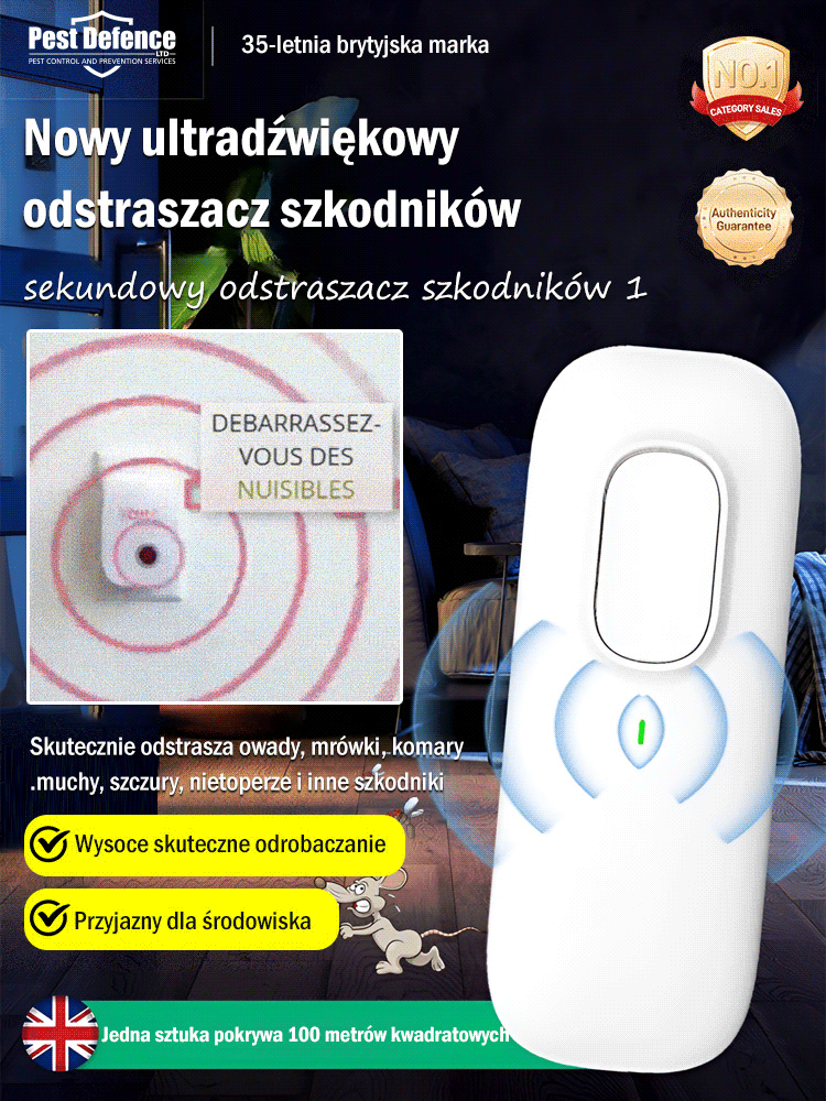 Nowy ultradźwiękowy odstraszacz szkodników