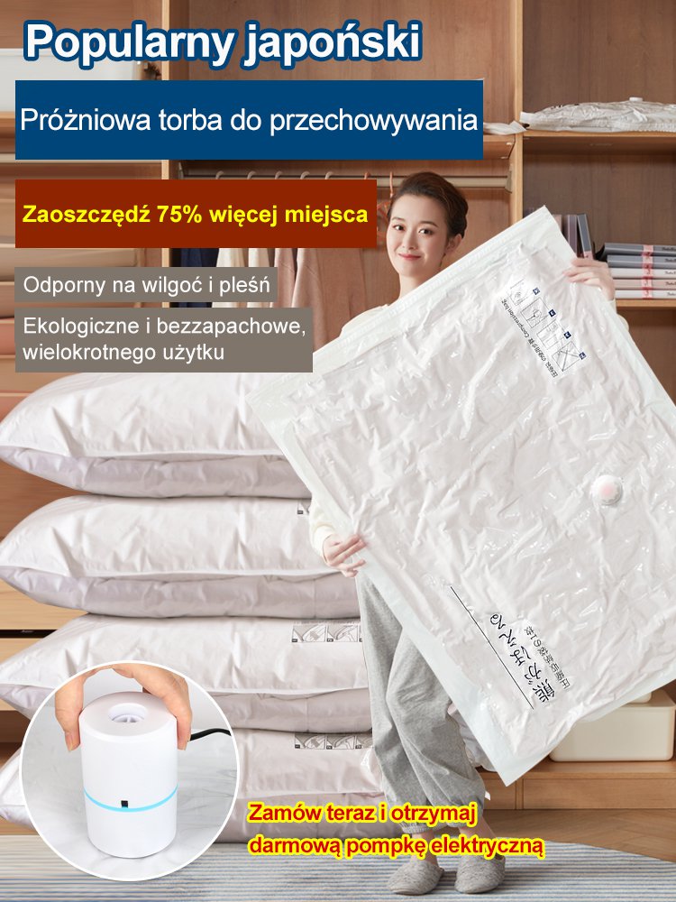 Popularny japoński worek próżniowy do przechowywania