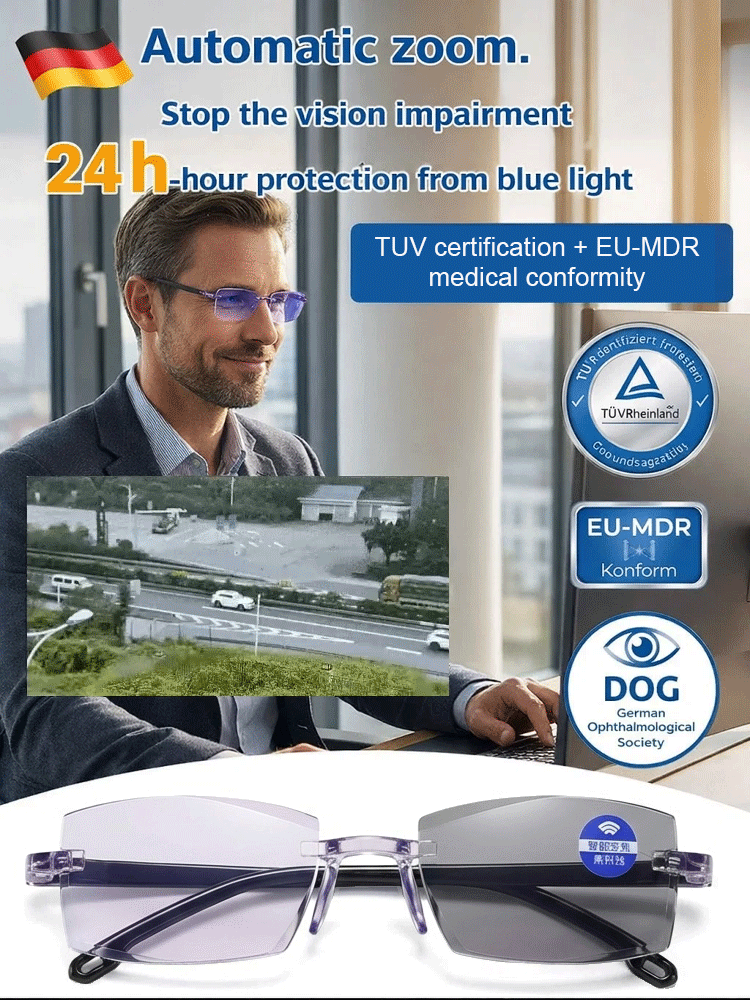 [Vision Returns to 20 Years Old] Smart Zoom Comfort Reading Glasses