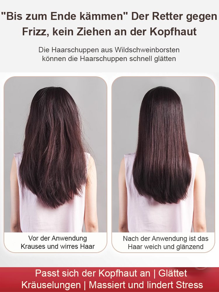 【Jedes kleine Accessoire mit Raffinesse für Frauen】Holz-Luftkissenbürste mit Borsten