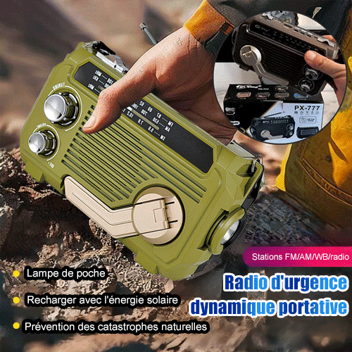 Radio portable avec fonction de charge d'urgence