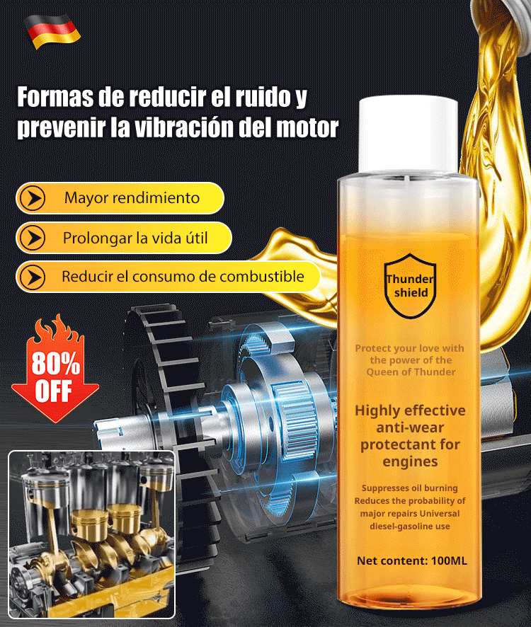 Aditivo protector de alta eficiencia para motores.