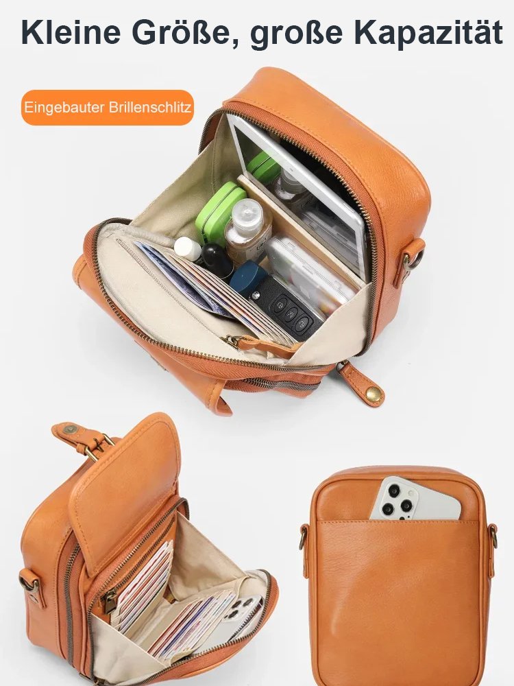 【2.0L15-Steckplätze】RFID-Diebstahlsicherung kleine Umhängetasche