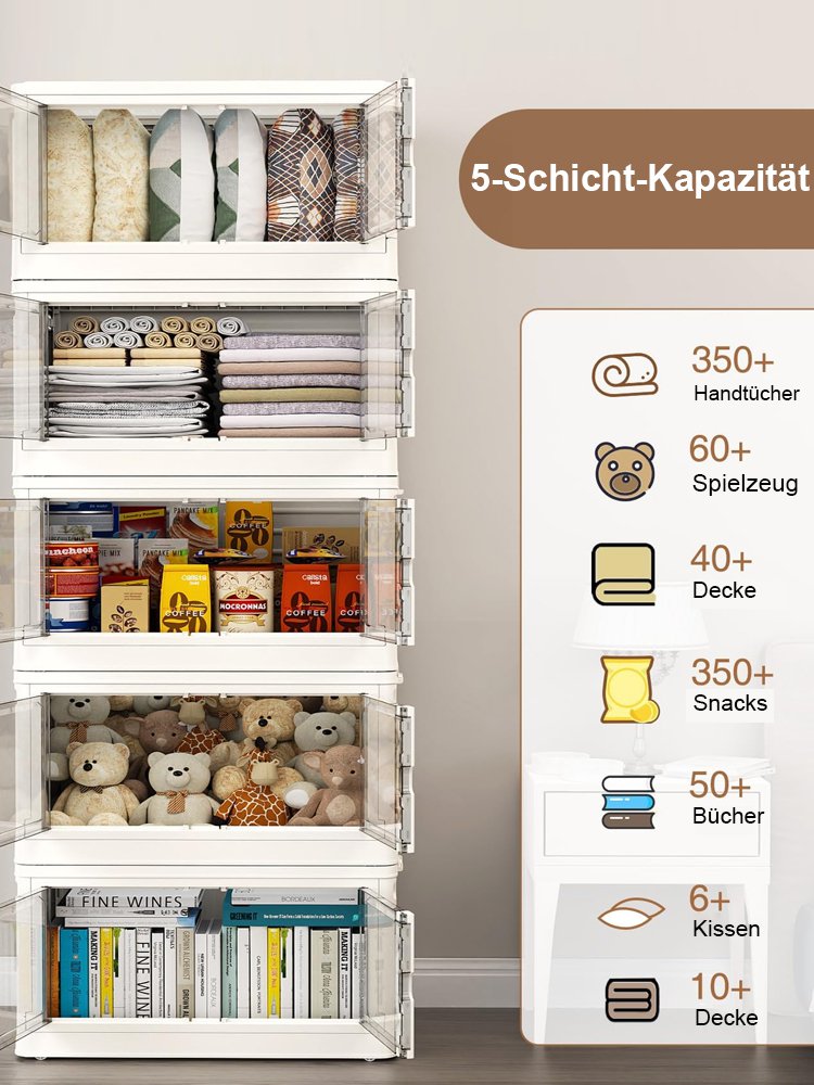 Frei installierbarer, zusammenklappbarer Lagerschrank