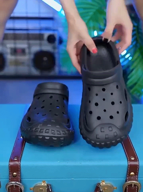 รองเท้าแตะมีรูนุ่มนวลกันลื่น เพิ่มความสูง 5 ซม. 