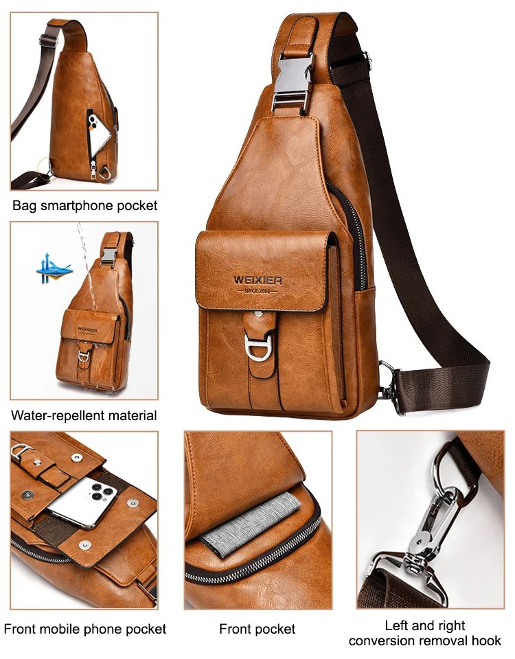 genuine leather  crossbody bag