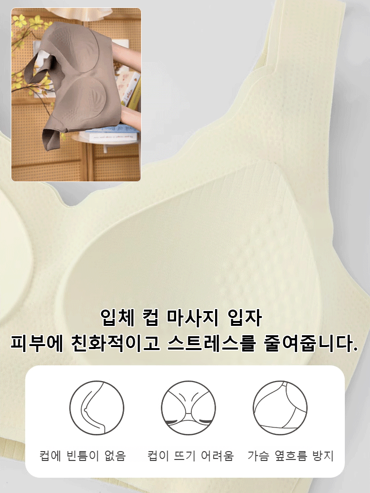 가슴을 작아 보이는 가슴업 브라