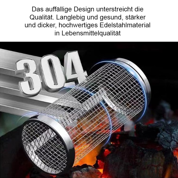 Runder, tragbarer, multifunktionaler und leicht zu reinigender Grill