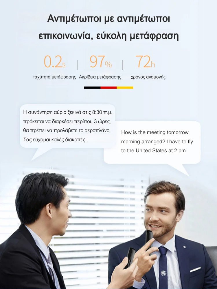 Έξυπνη φορητή μηχανή μετάφρασης φωνής.