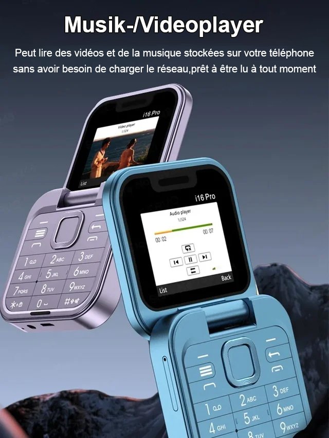 Klappbares Telefon mit Flip Button