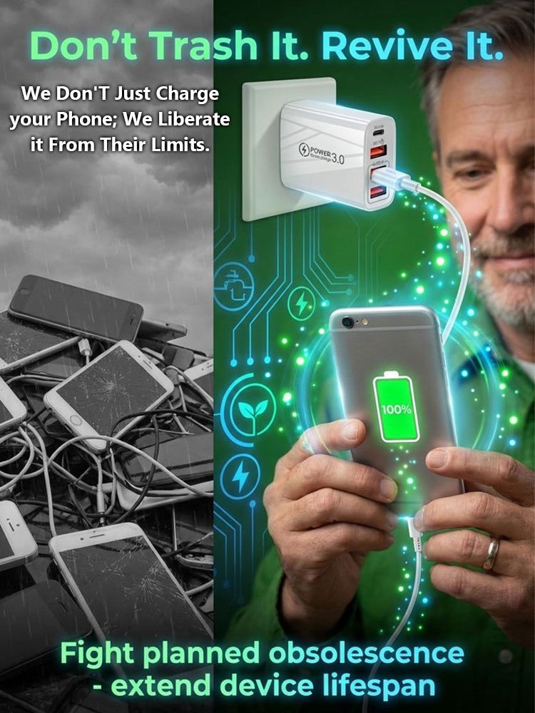 [Extends Battery Life] Multi-port Universal Charger