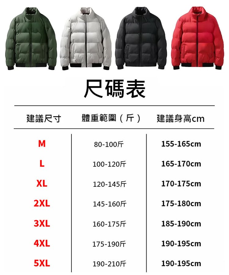 大樹男士冬季保暖外套虎