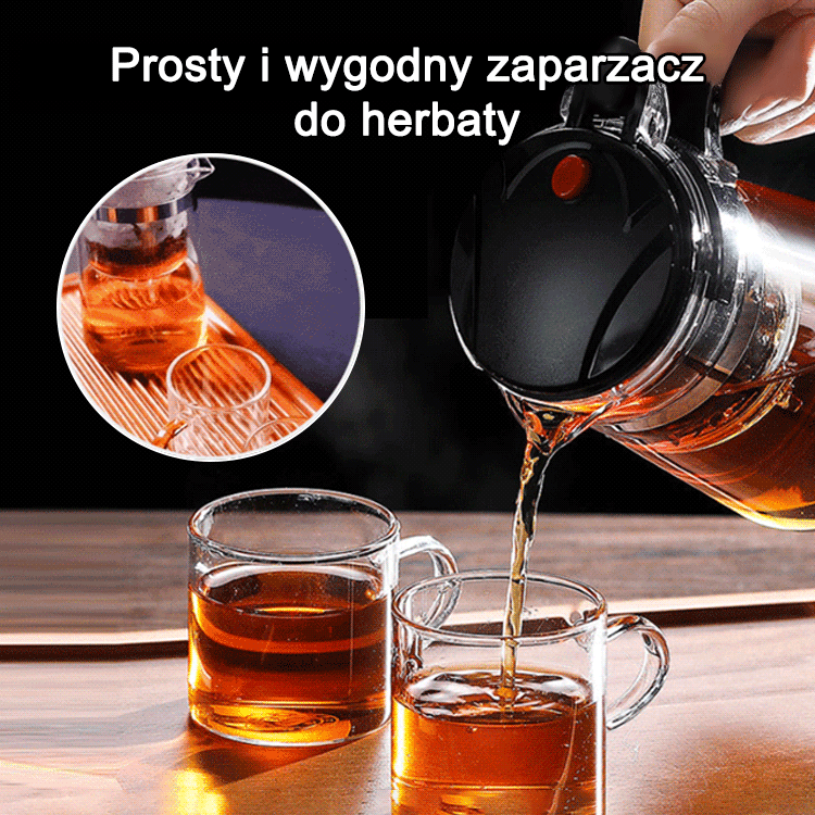 Szklany zestaw do herbaty