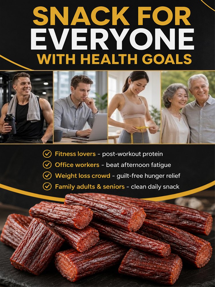 Zero-additive high-protein pure beef jerky