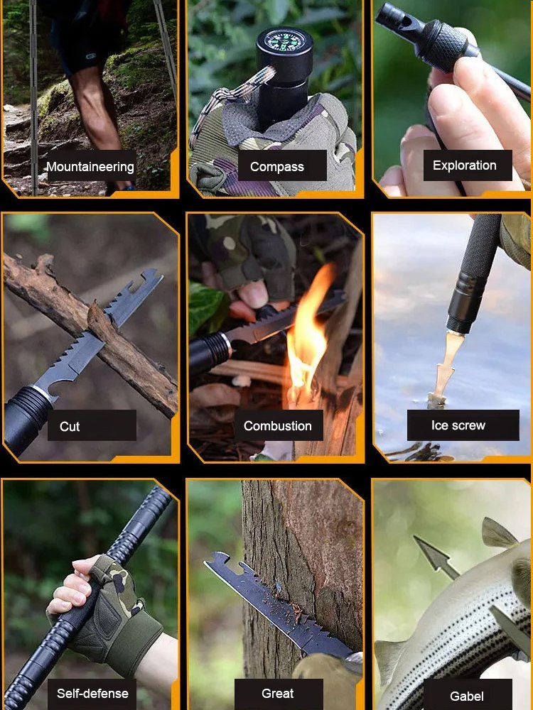 Multi-functional mountaineering tools