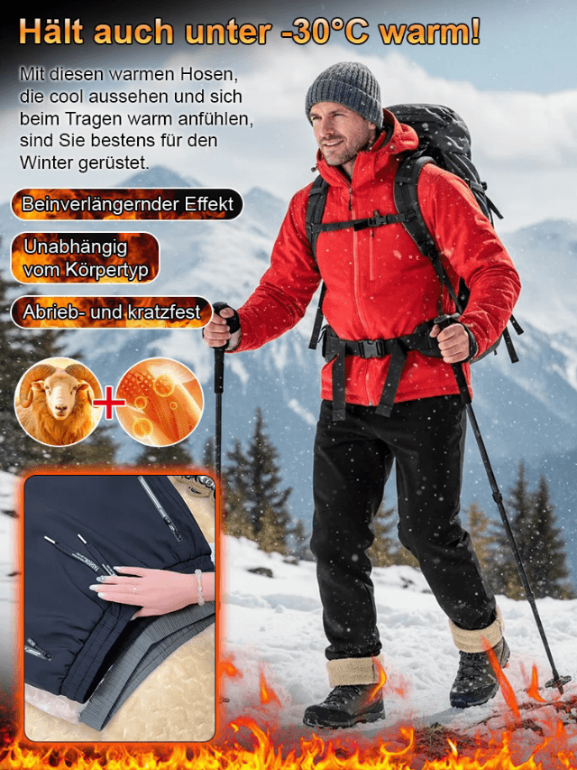 【Keine Angst vor Eis und Schnee】Lammfellhose