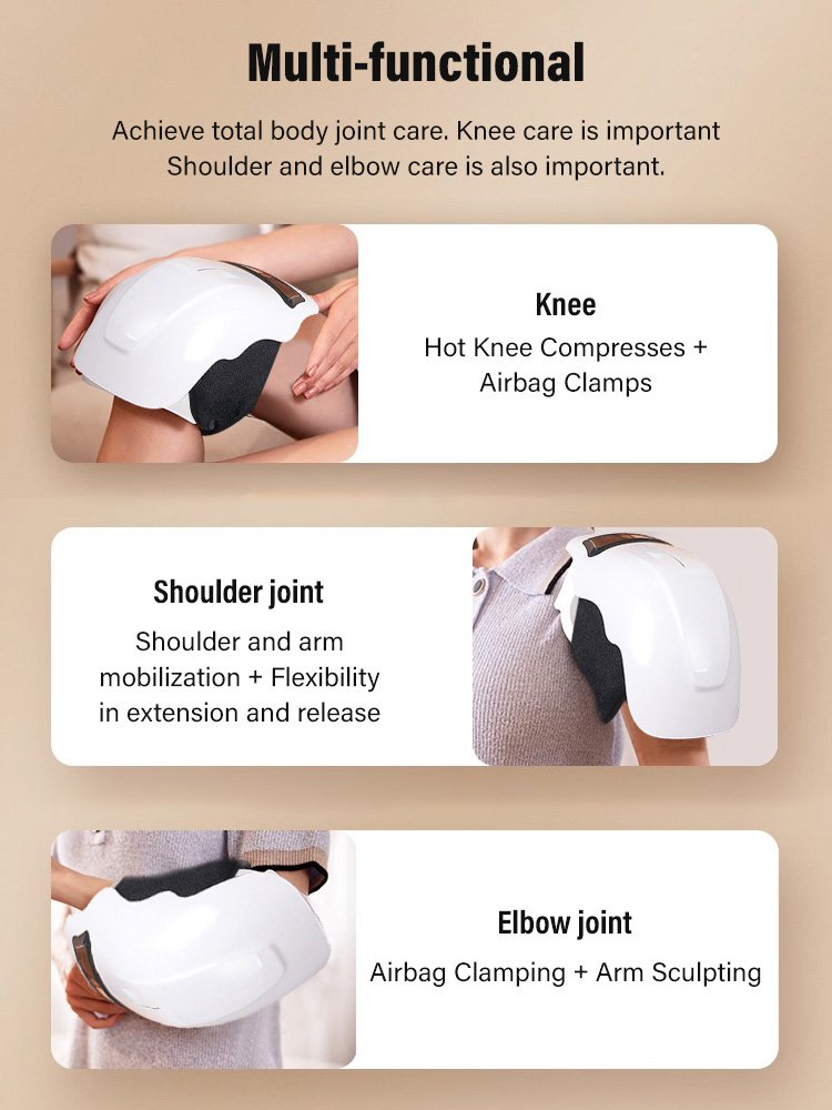 Knee hot compress and massage device