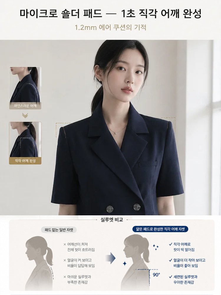 링클프리 차르르 시크 정장 반팔 자켓