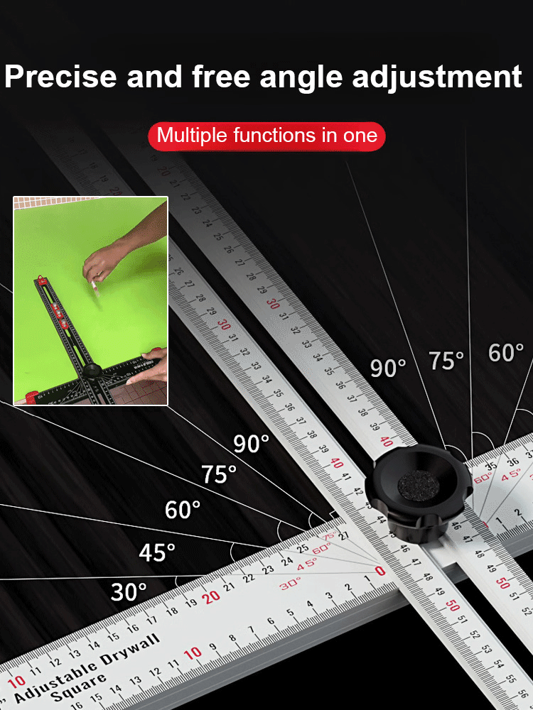 Multi-function combination angle square T-square