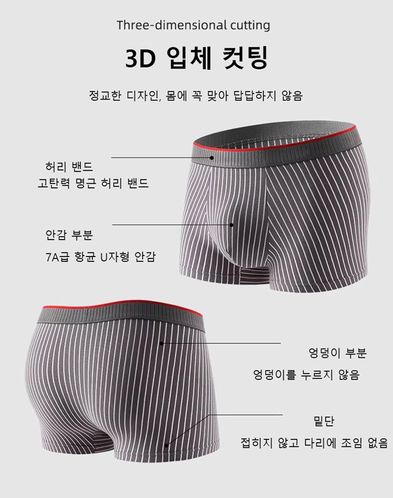 고급 10A 항균 통기성 남성 팬티