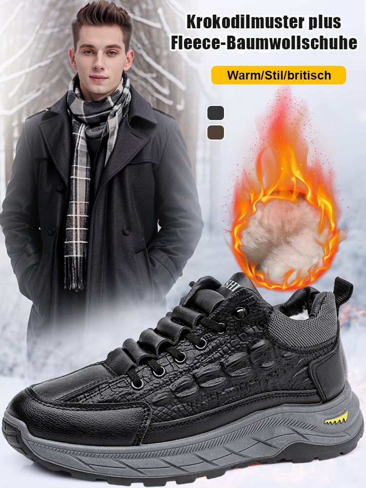 Krokodilmuster gefütterte Baumwollschuhe