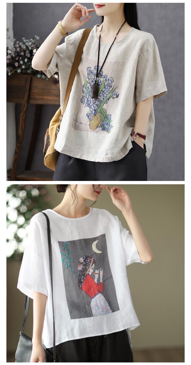 カジュアルコーデに合うレトロ柄Tシャツ