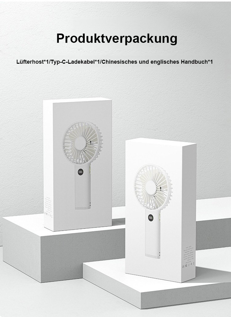 Mini-Handventilator mit flexibler Geschwindigkeitsregelung