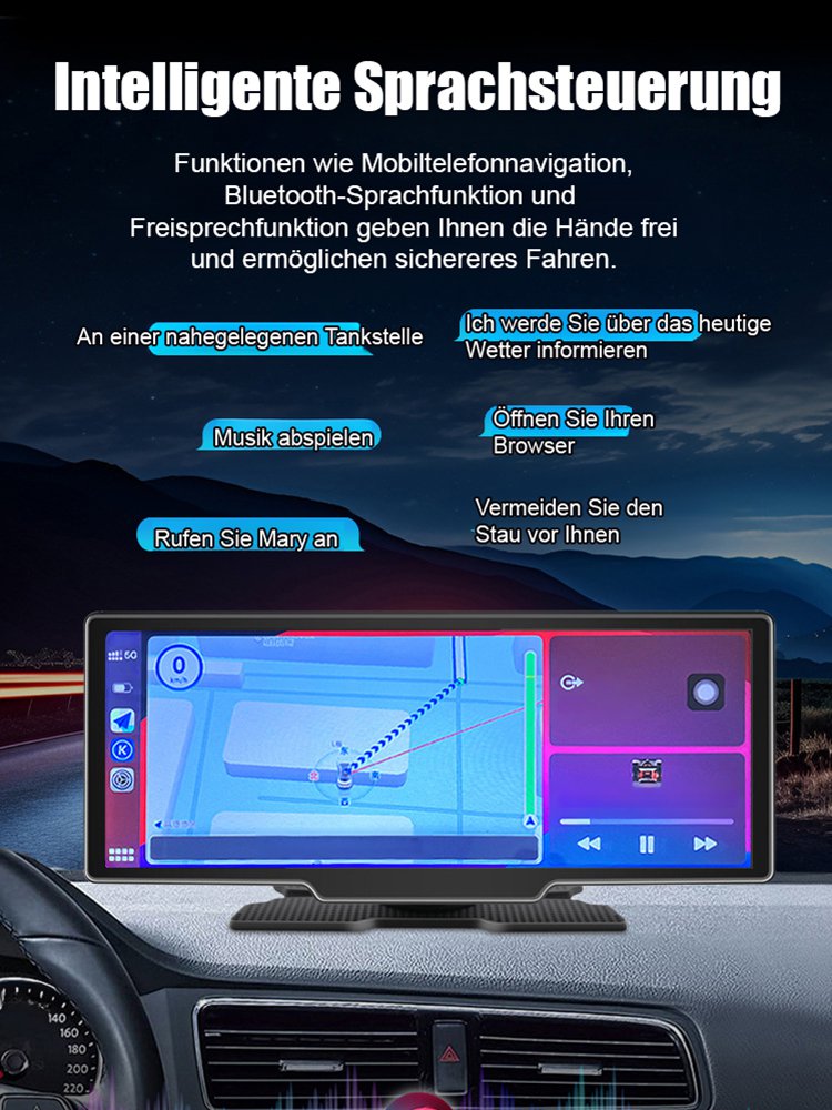 Kabellose Spiegelung der Navigations-App fürs Auto
