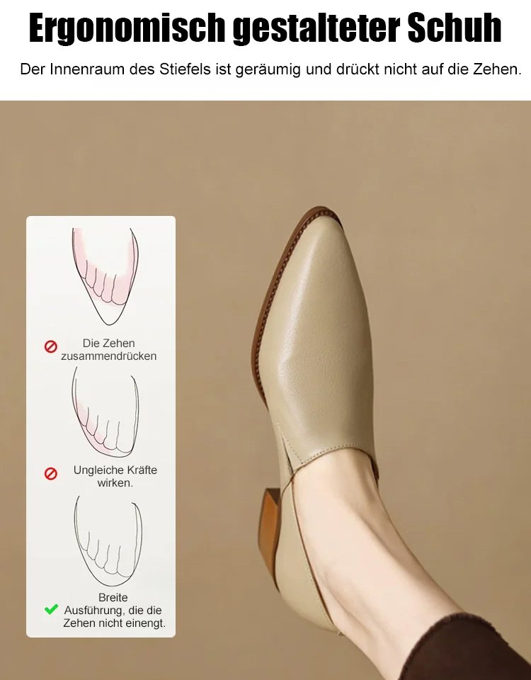 Vintage spitze Zehe Lammfell Schuhe