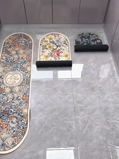 Chłonna mata podłogowa w amerykańskim stylu retro