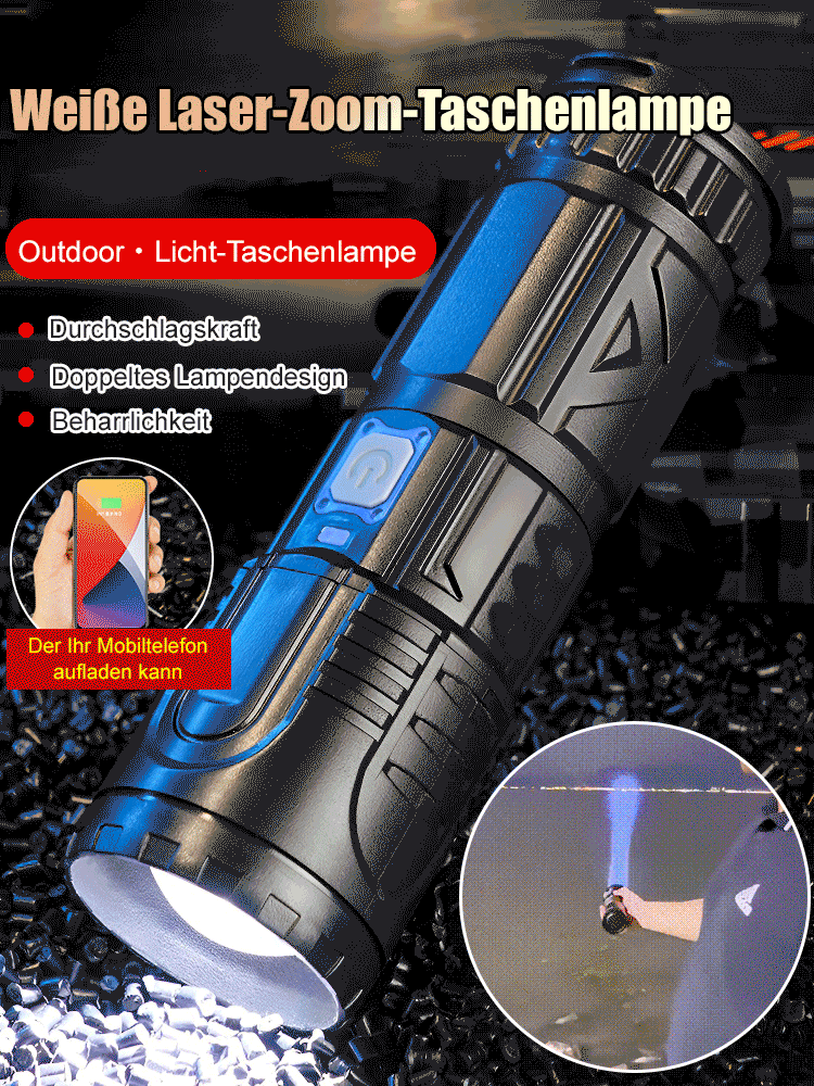 Weiße Laser-Zoom-Taschenlampe