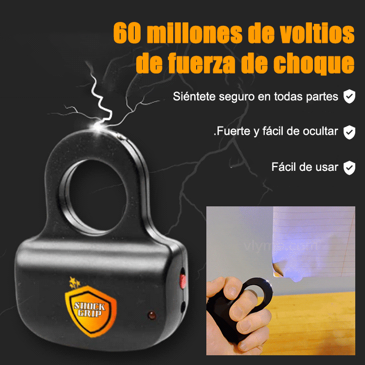 Llavero de descarga eléctrica con botón