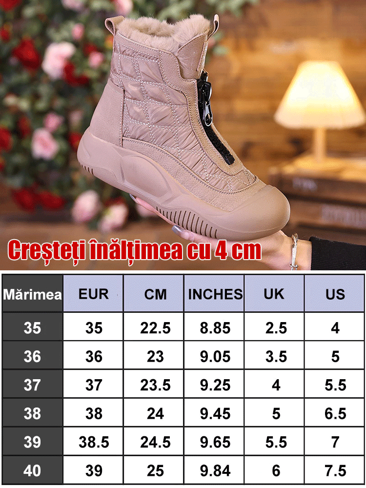 Căptușit pantofi de bumbac cald și impermeabil