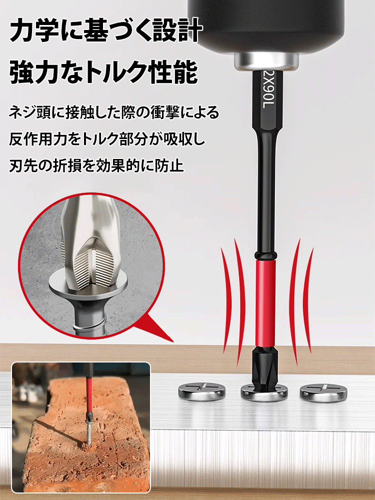 耐衝撃滑り止めビット