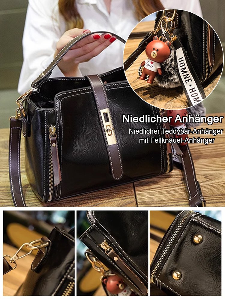 Leder große Kapazität Crossbody Handtasche