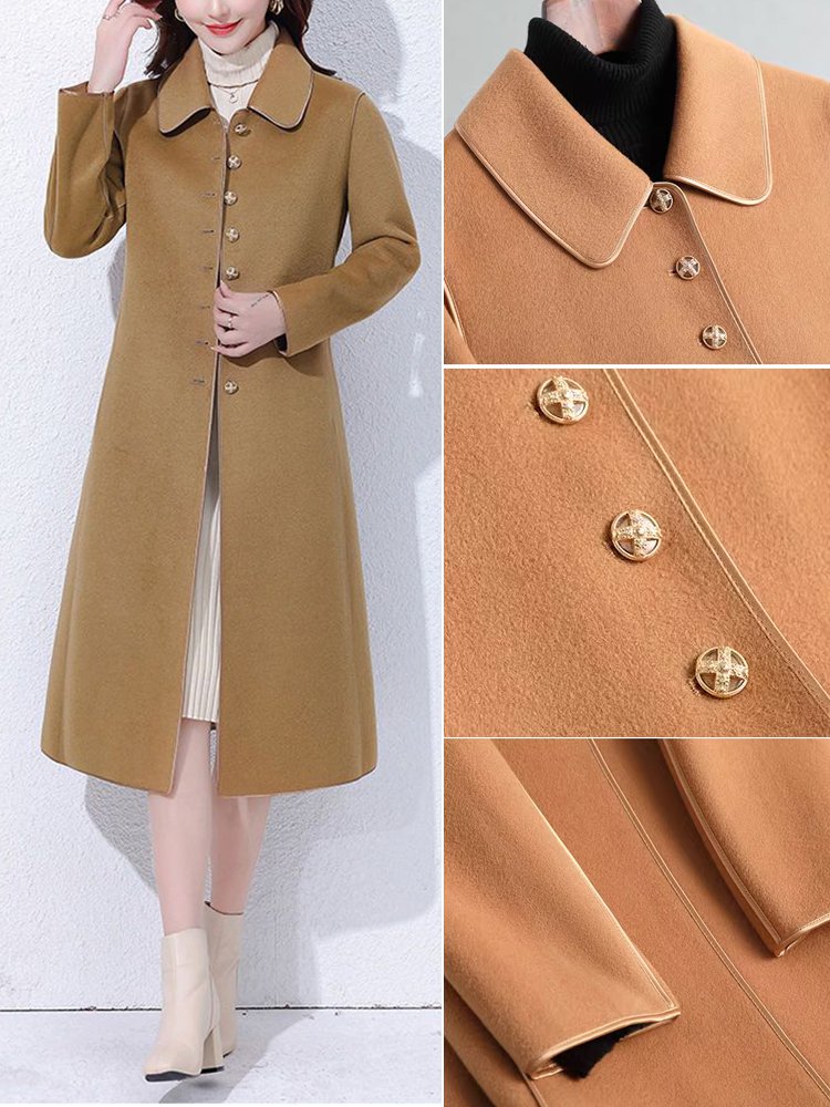 Wysokiej klasy australijski wełniany płaszcz z klapami