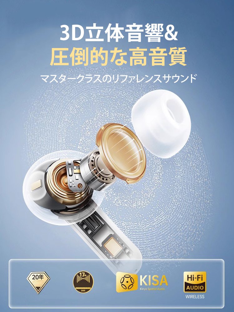 ノイズキャンセリングインイヤー型Bluetoothイヤホン