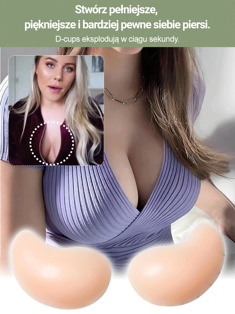 Niewidoczne silikonowe naklejki na piersi