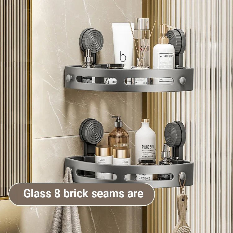 Suction cup triangle storage rack 