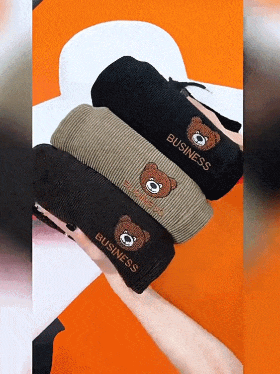 Agyaggal megerősített bársony plüss macis nadrág