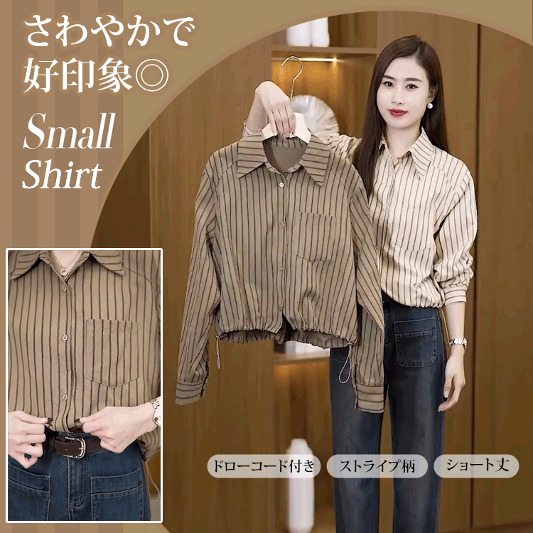 レディースストライプシャツ