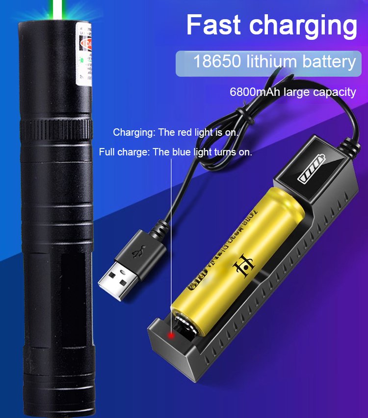 Red and green single-point laser light