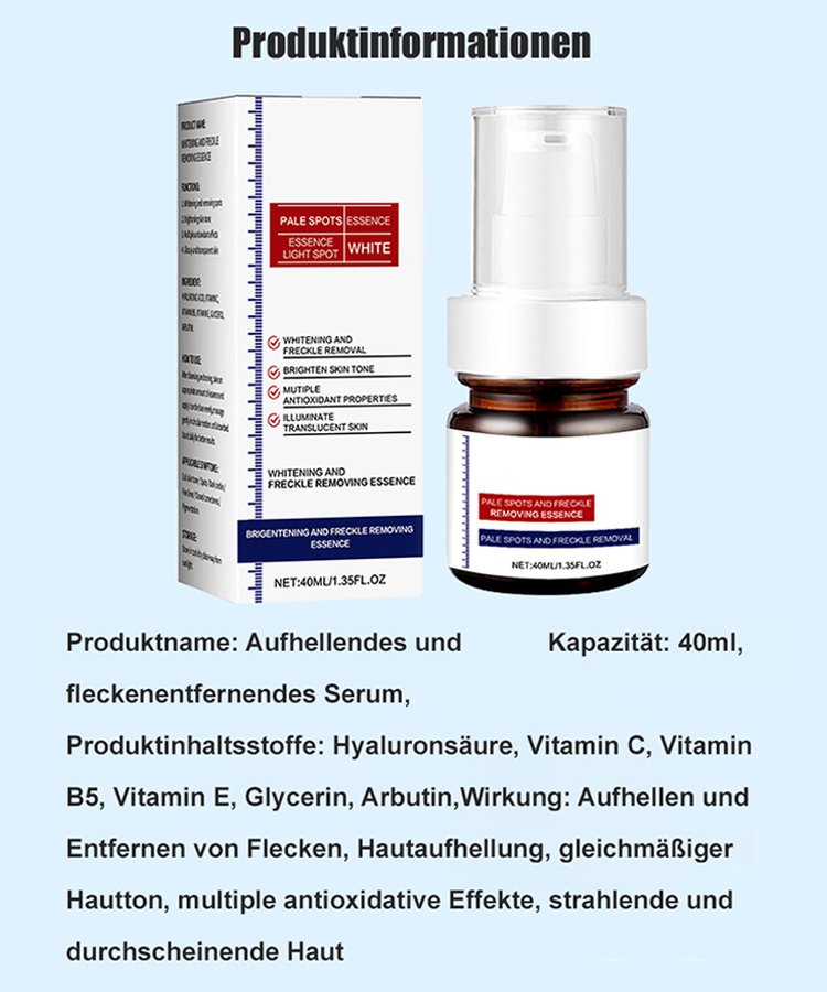 Serum gegen Hautflecken und reparierendes Reinigungsmittel