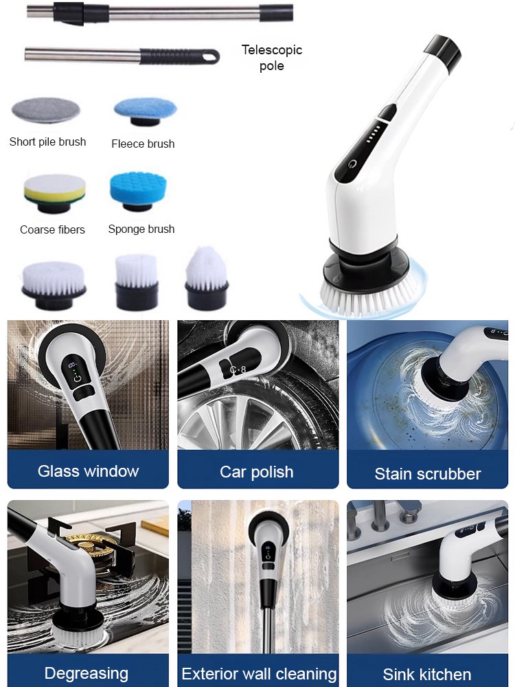Cordless Telescopic Electric Cleaning Brush