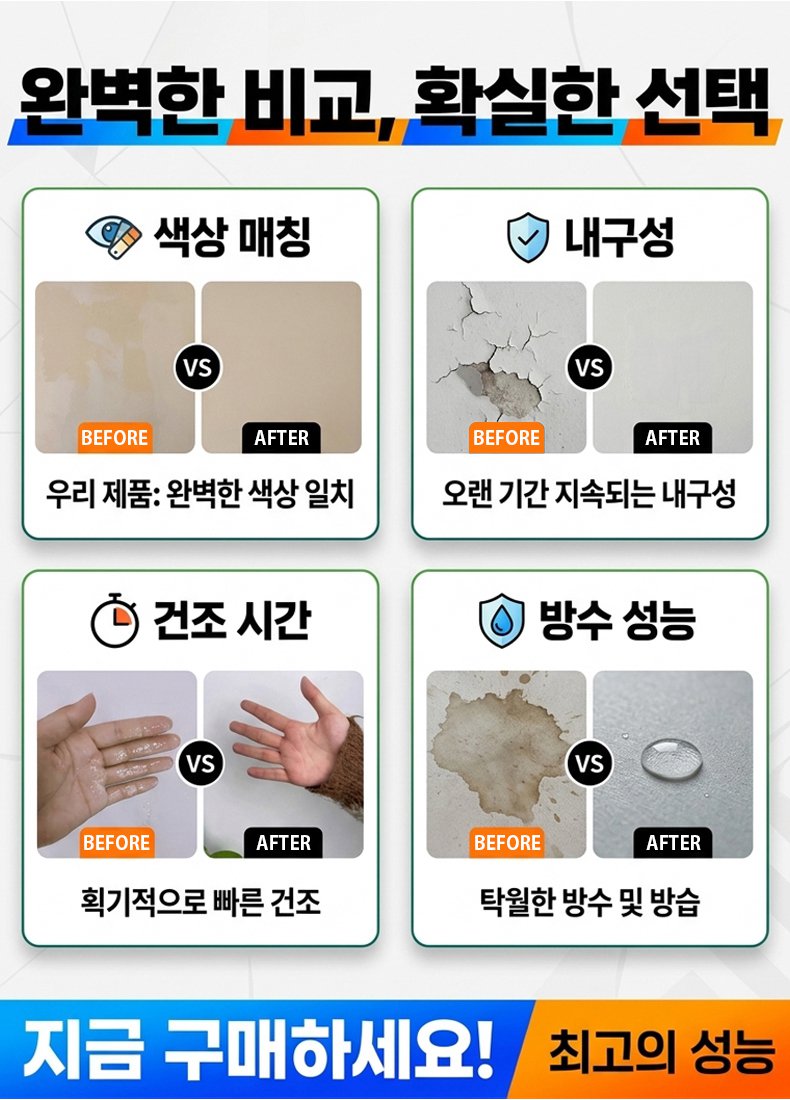 무흔적 완벽 벽면 보수제